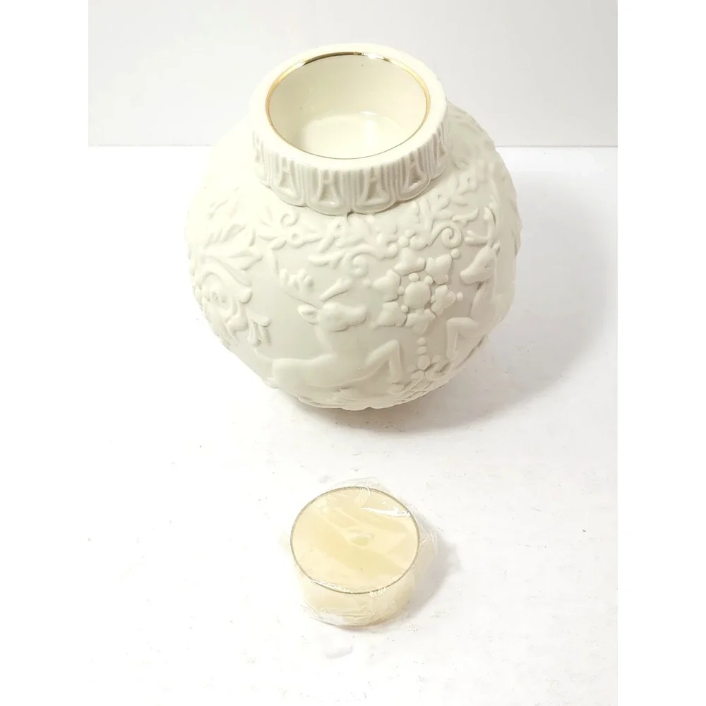 NEW LENOX Christmas‎ Ornamental Glow Winter Damask 4